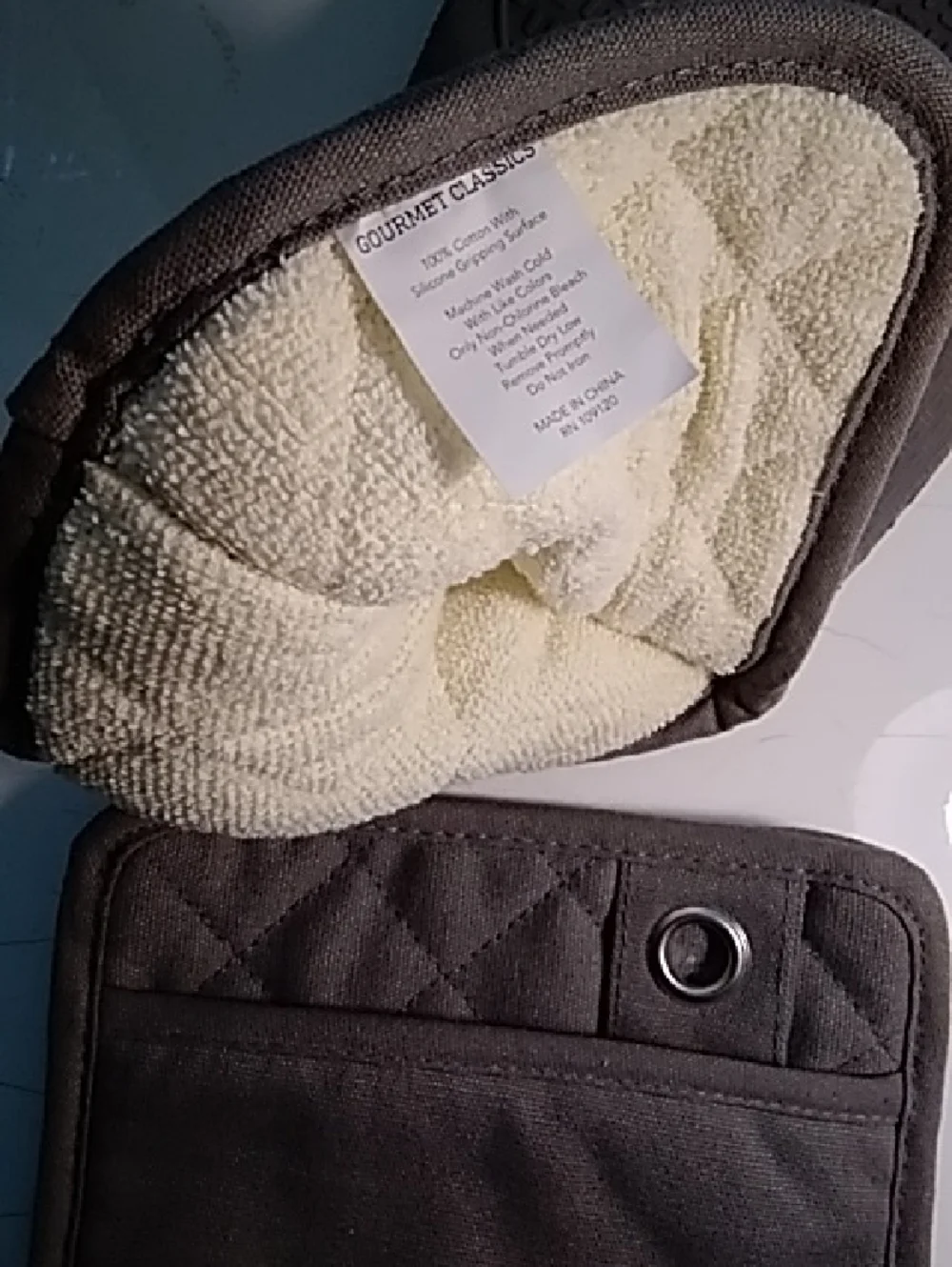 GOURMET CLASSICS Cotton/silicone Oven Mitt Set OS